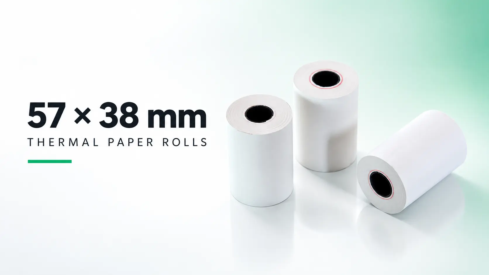 57 × 38 mm thermal paper roll