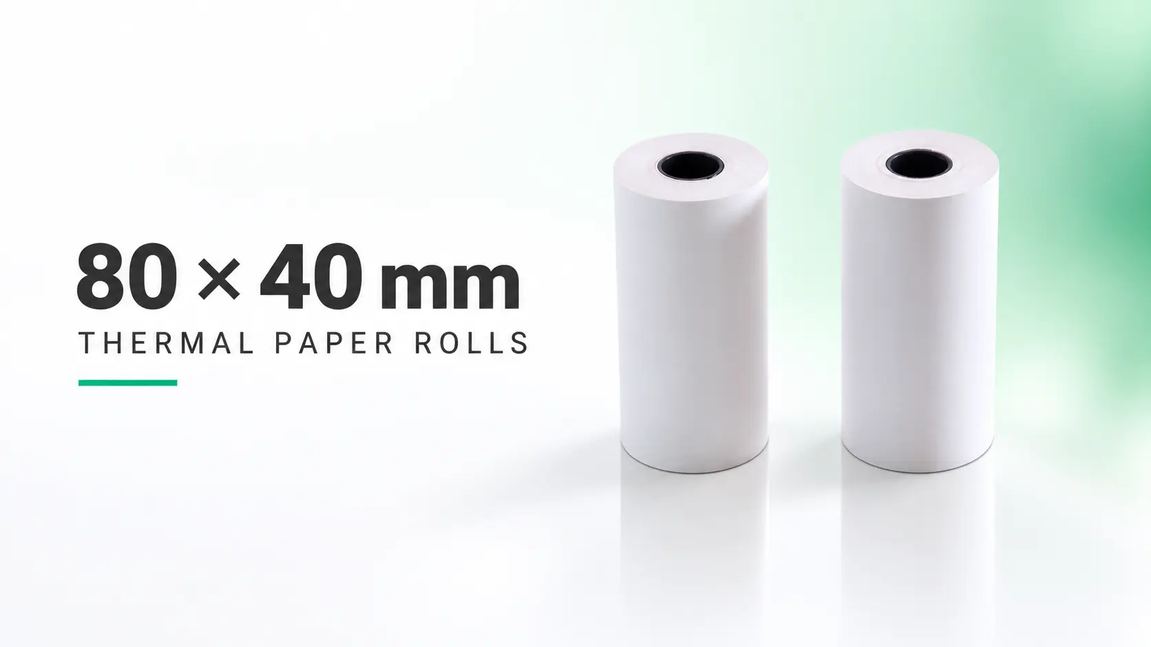 80 × 40 mm thermal paper roll