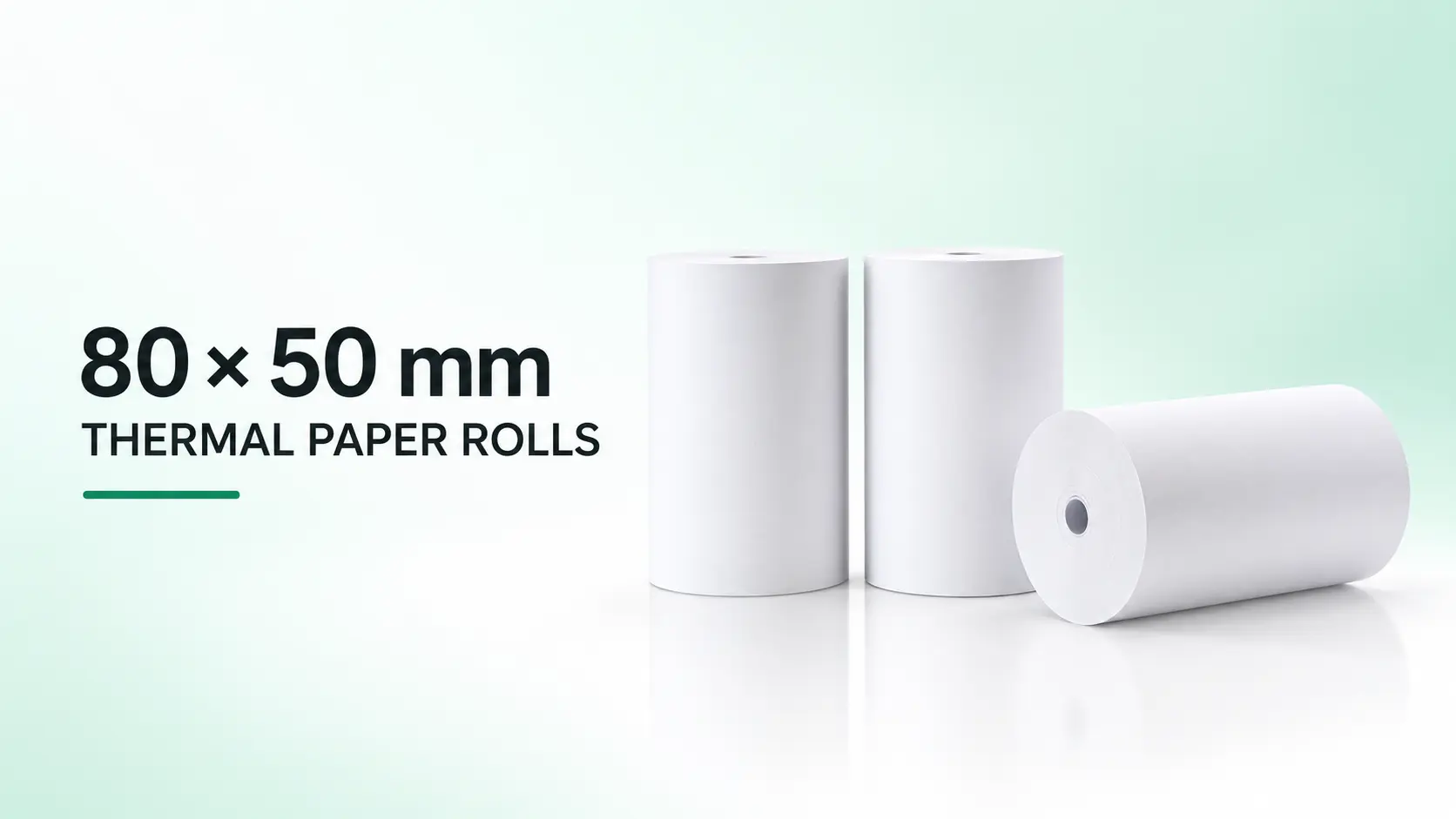 80 × 50 mm thermal paper roll