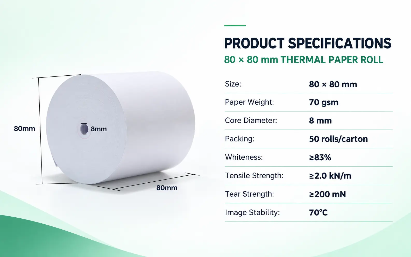 80 × 80 mm thermal paper roll — image 4